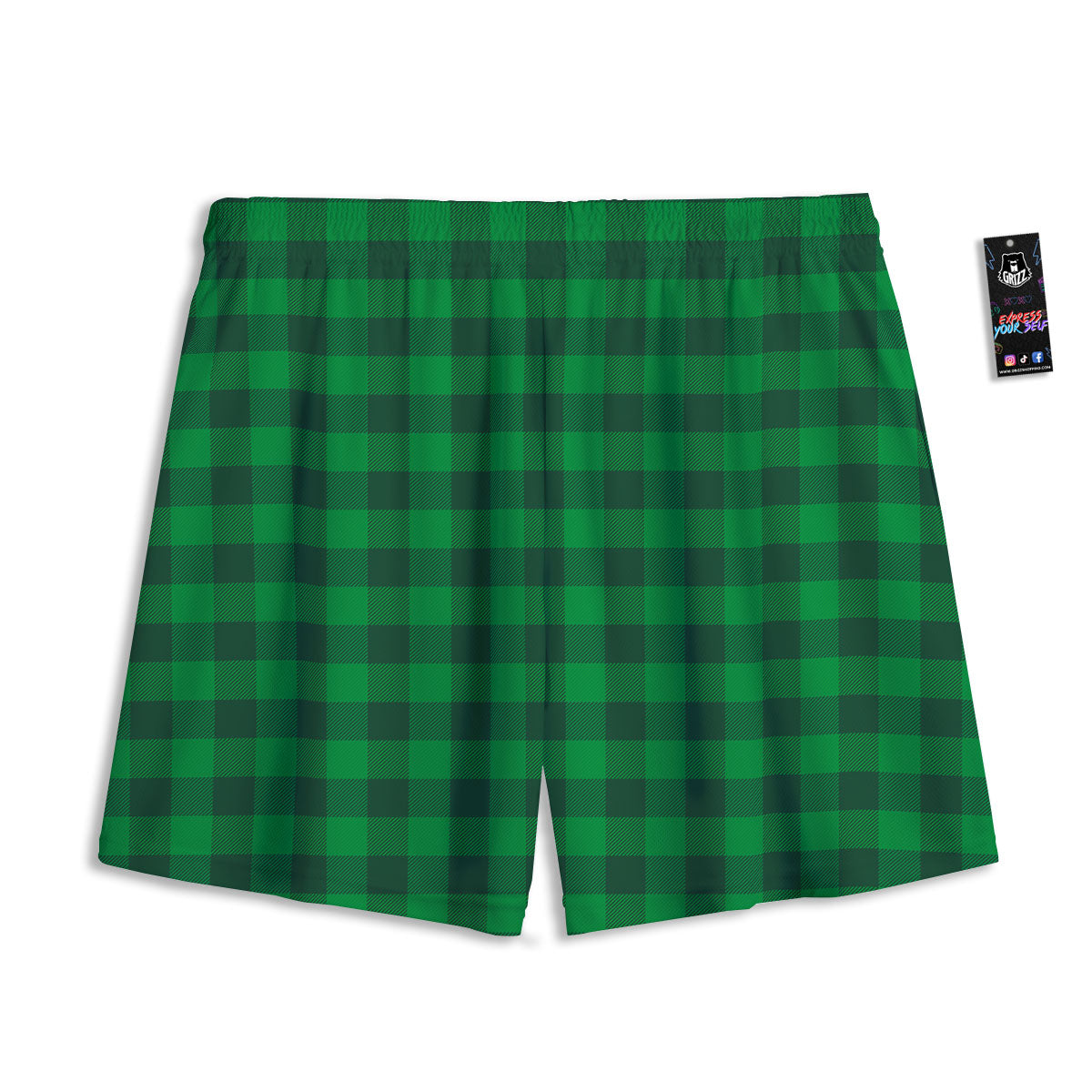 Buffalo Check Irish Green Print Pattern Mesh Shorts