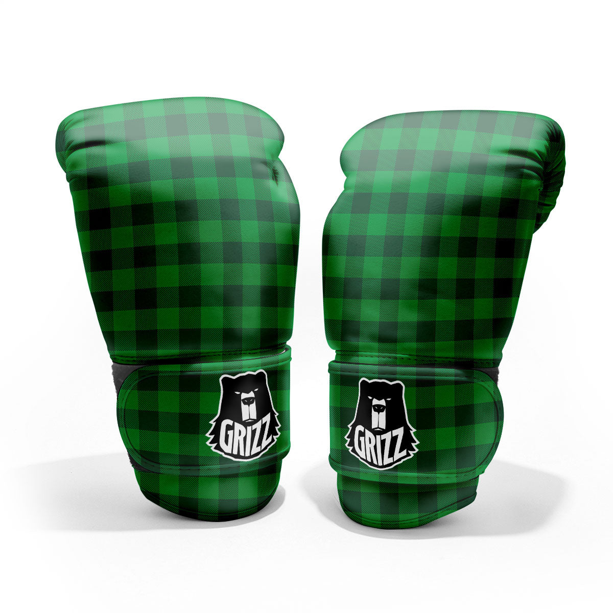 Buffalo Check Irish Green Print Pattern Pro Boxing Glove