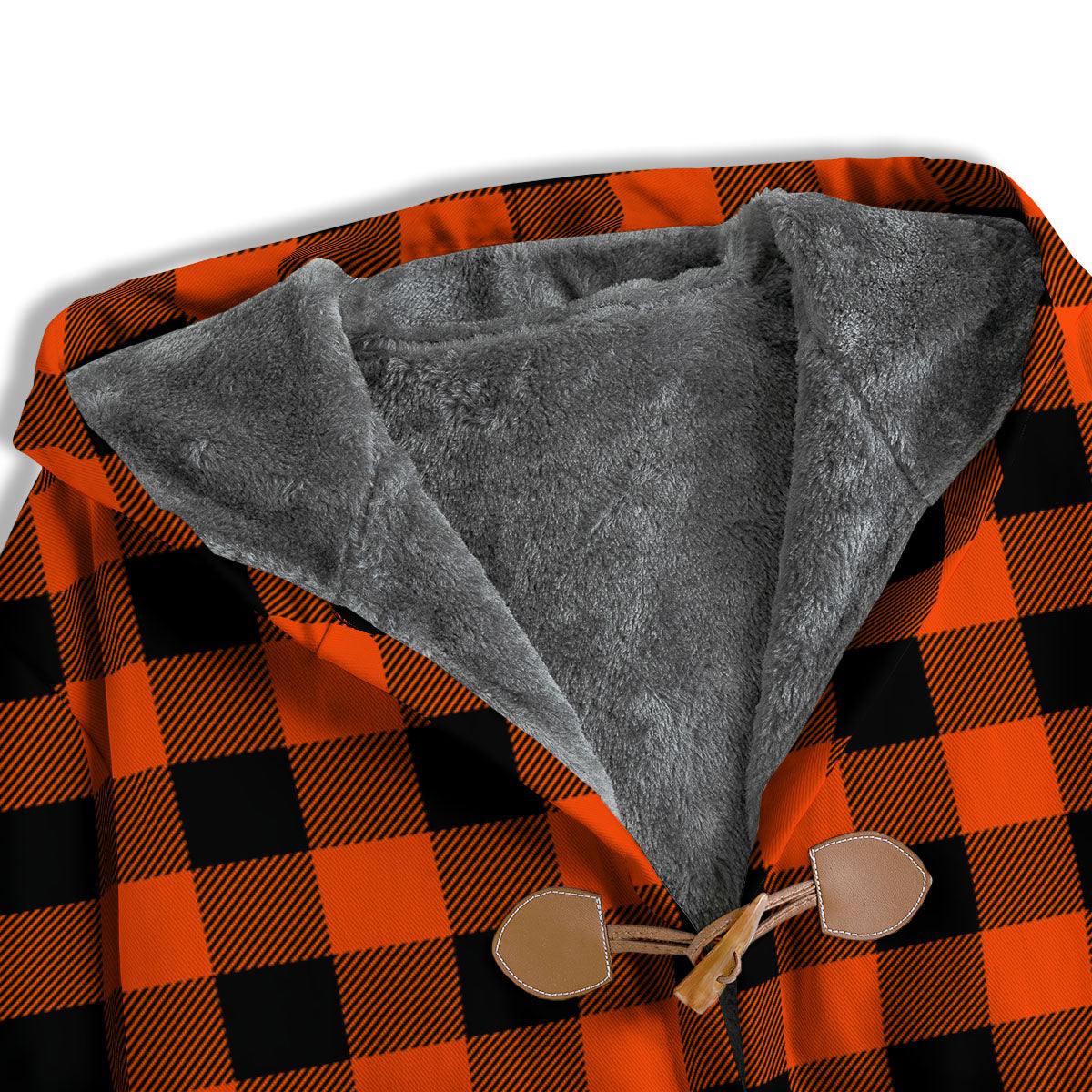 Buffalo Check Lava Orange Print Pattern Men's Windbreaker Jacket-grizzshop