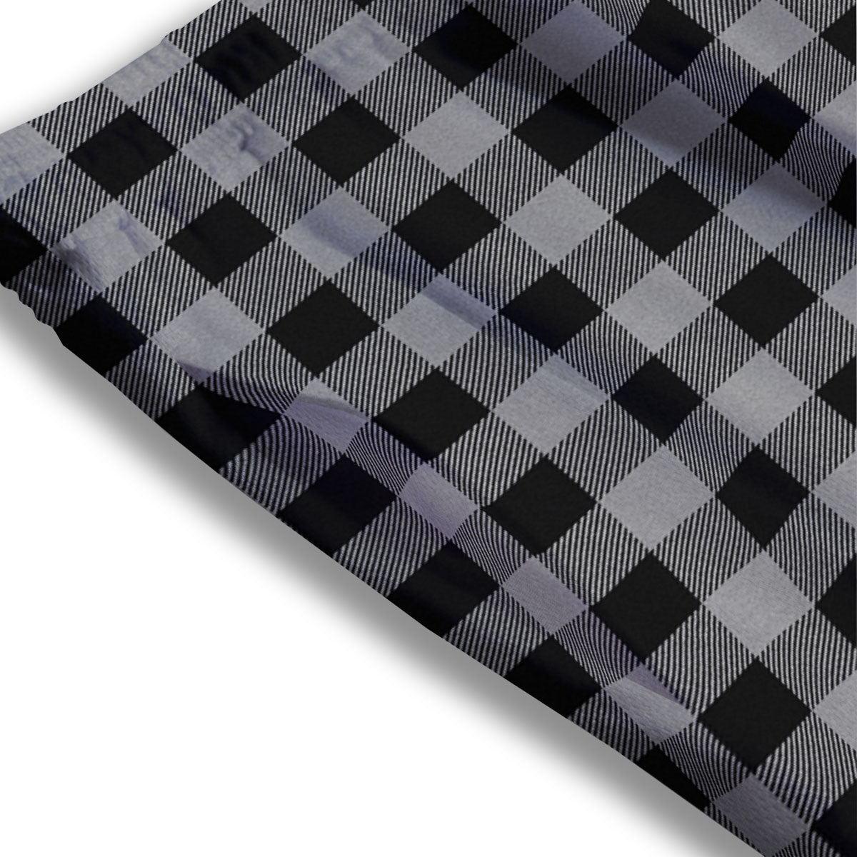Buffalo Check Light Grey And Black Print Mesh Shorts