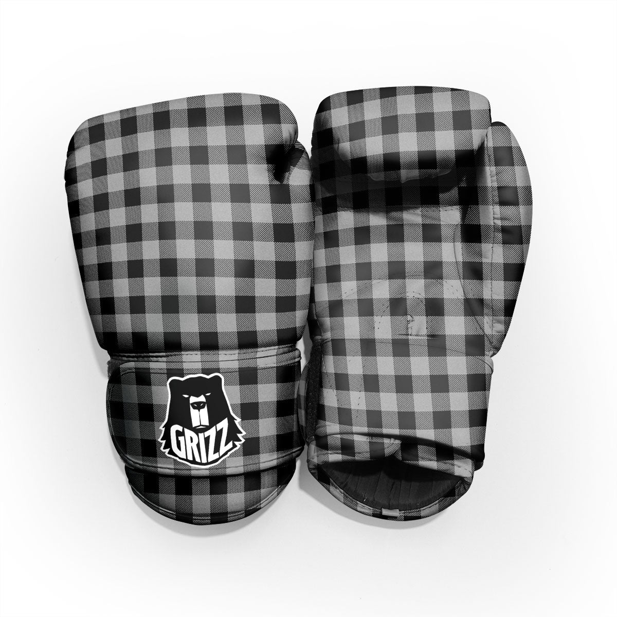 Buffalo Check Light Grey And Black Print Pro Boxing Glove