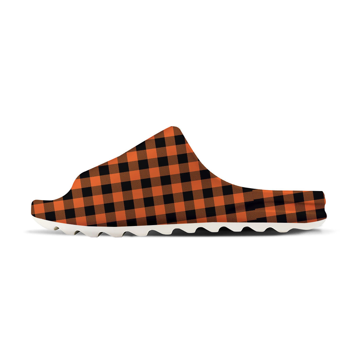 Buffalo Check Orange Print Pattern Sandals-grizzshop