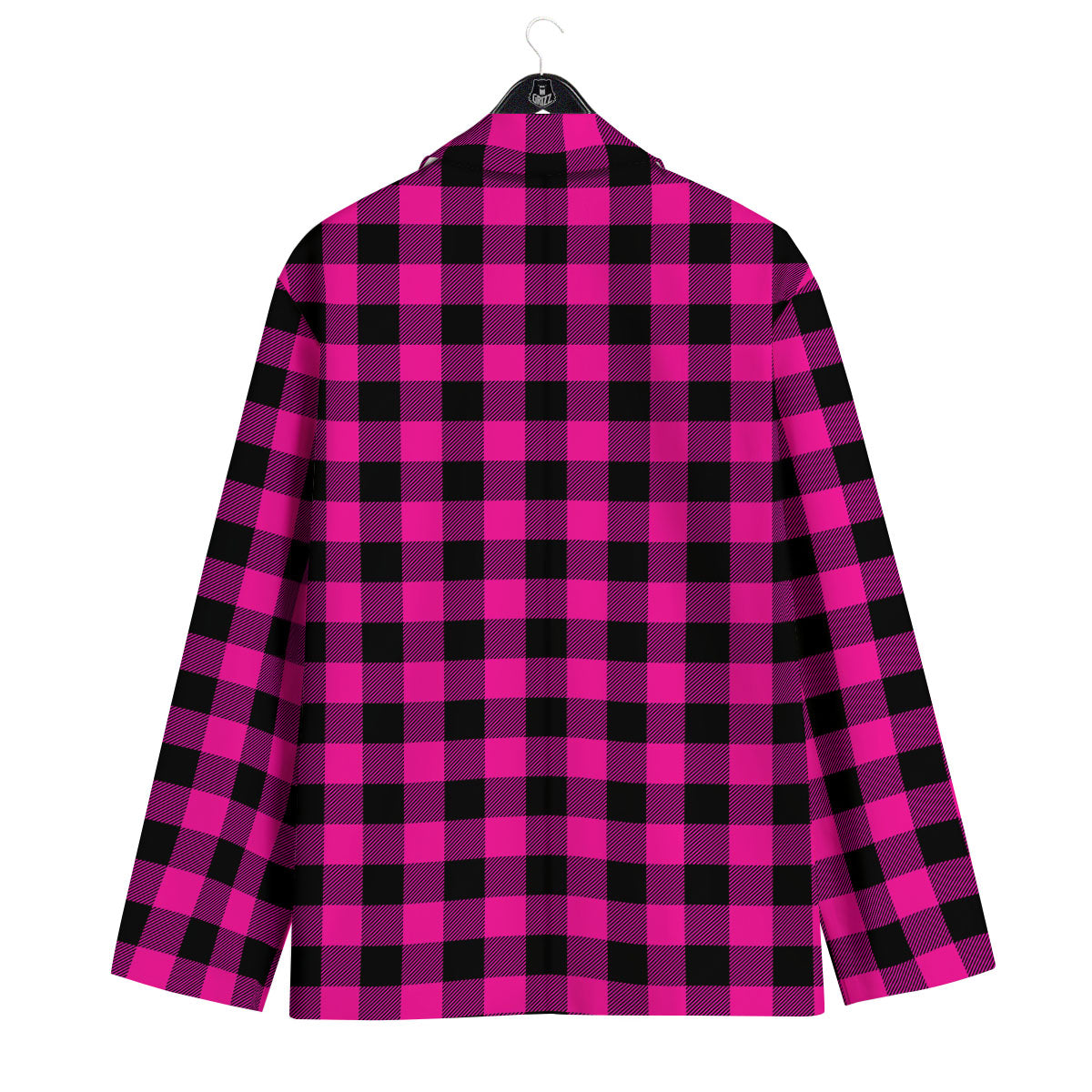Buffalo Check Pink And Black Print Men's Sport Coat-grizzshop