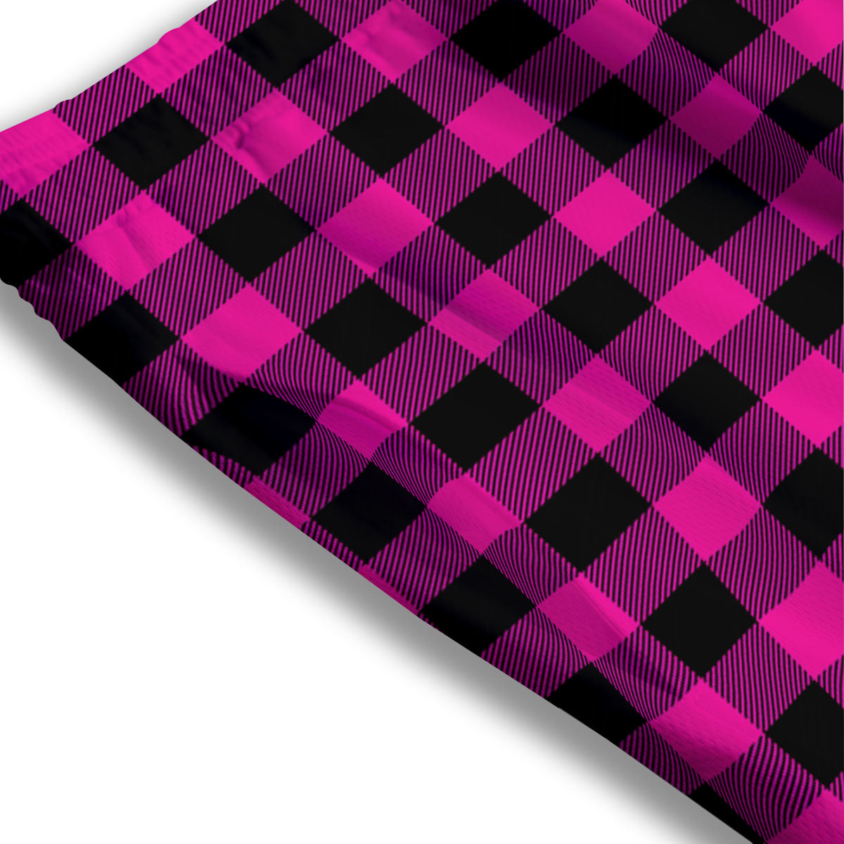 Buffalo Check Pink And Black Print Mesh Shorts