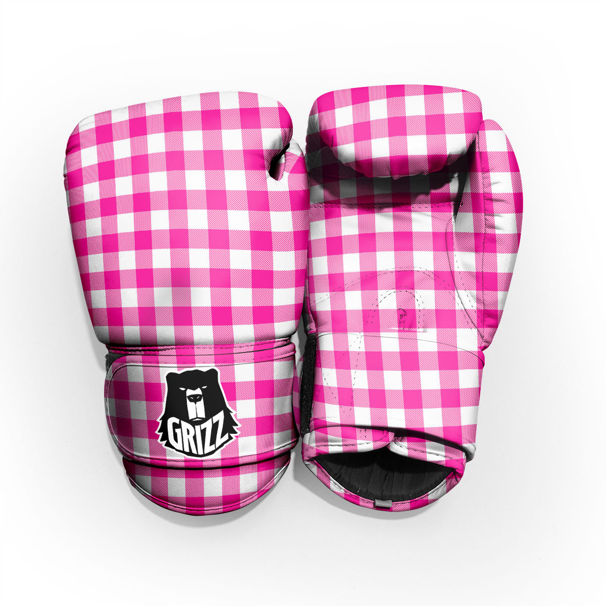 Buffalo Check Pink And White Print Pro Boxing Glove