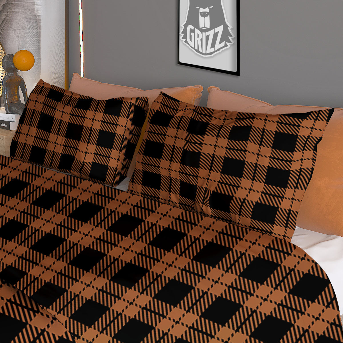 Blue White And Pink Argyle Print Pattern Duvet Cover Bedding Set