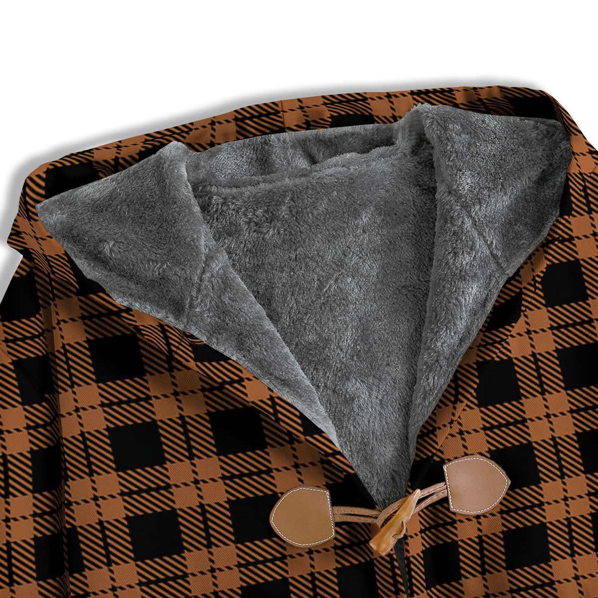 Buffalo Check Pumpkin Orange Print Men's Windbreaker Jacket-grizzshop