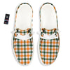 Buffalo Check St. Patrick's Day Print Pattern Black Loafers-grizzshop