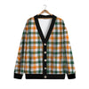 Buffalo Check St. Patrick's Day Print Pattern Cardigan-grizzshop