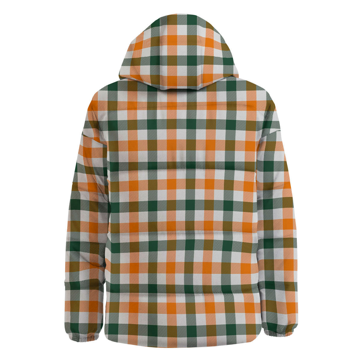 Buffalo Check St. Patrick's Day Print Pattern Down Jacket-grizzshop