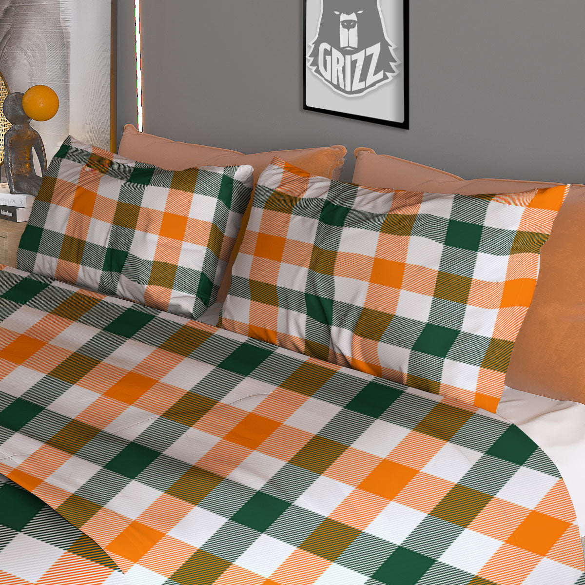 Blue White And Red Argyle Print Pattern Duvet Cover Bedding Set