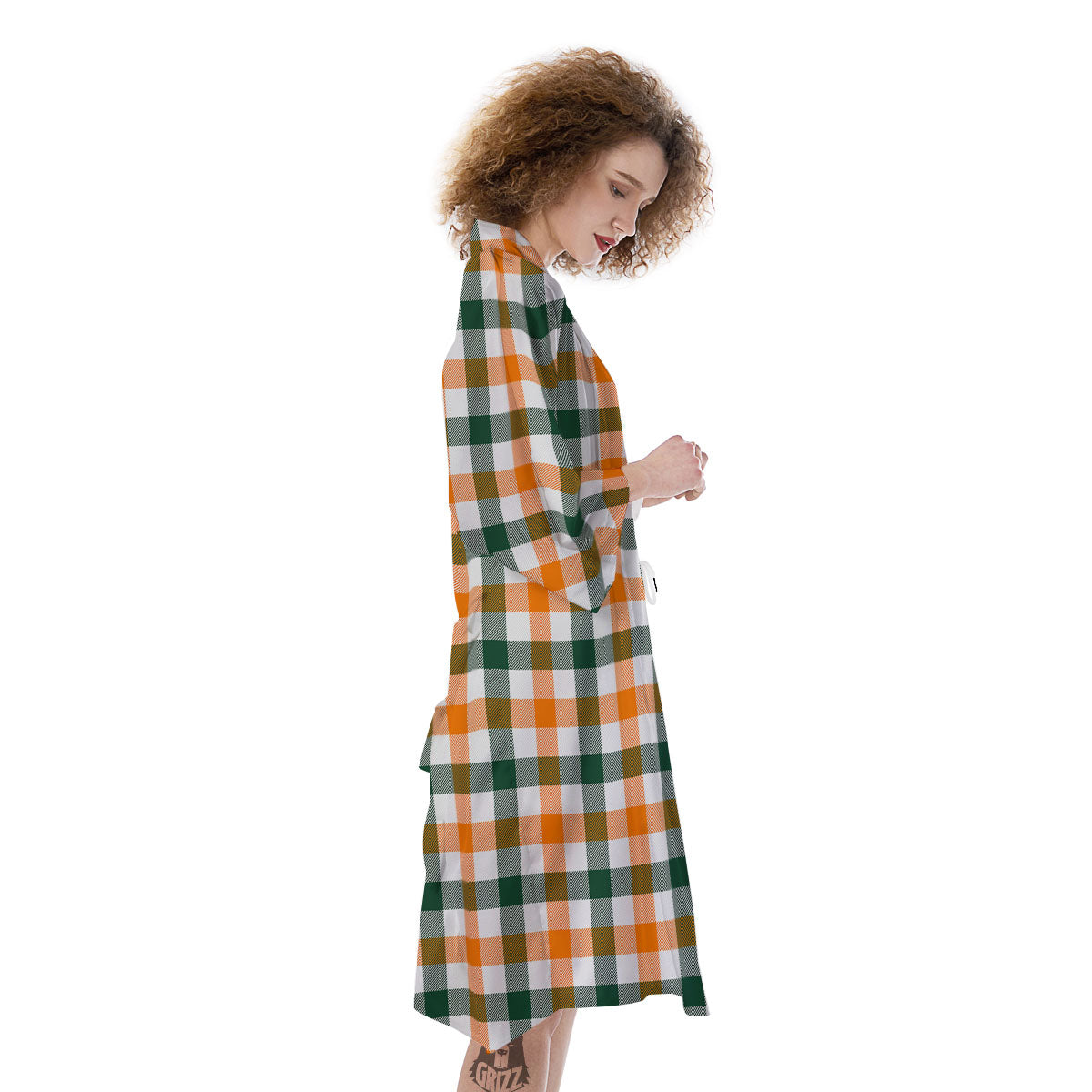 Buffalo Check St. Patrick's Day Print Pattern Kimono-grizzshop