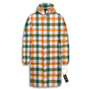 Buffalo Check St. Patrick's Day Print Pattern Long Down Jacket-grizzshop