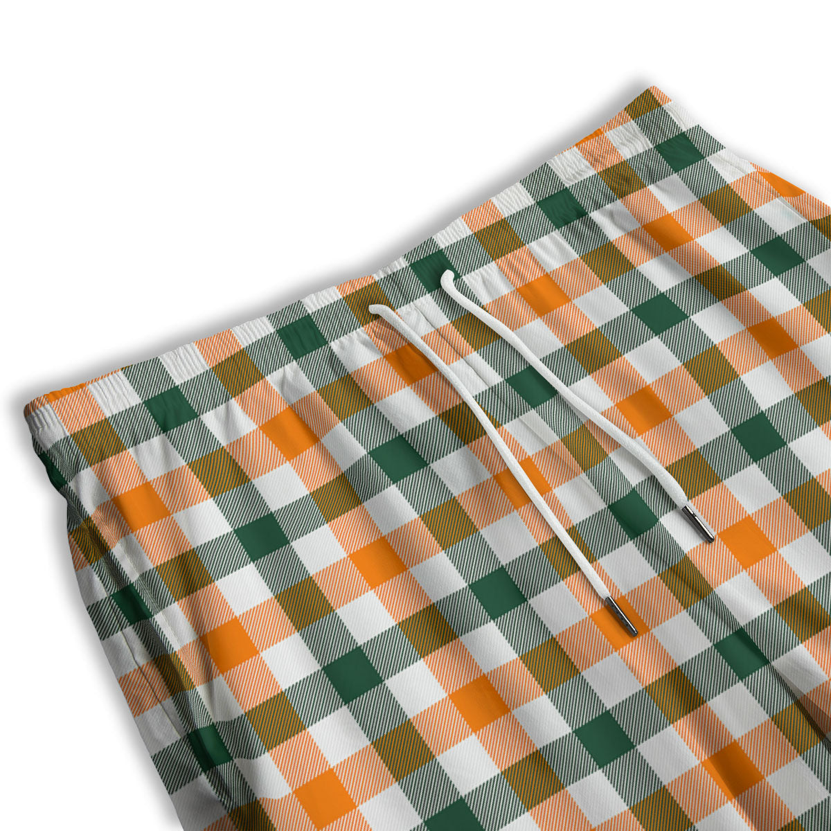 Buffalo Check St. Patrick's Day Print Pattern Men's Athletic Shorts