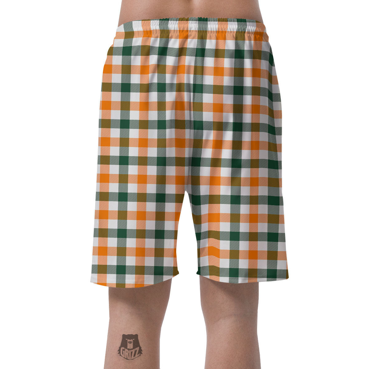 Buffalo Check St. Patrick's Day Print Pattern Men's Shorts-grizzshop