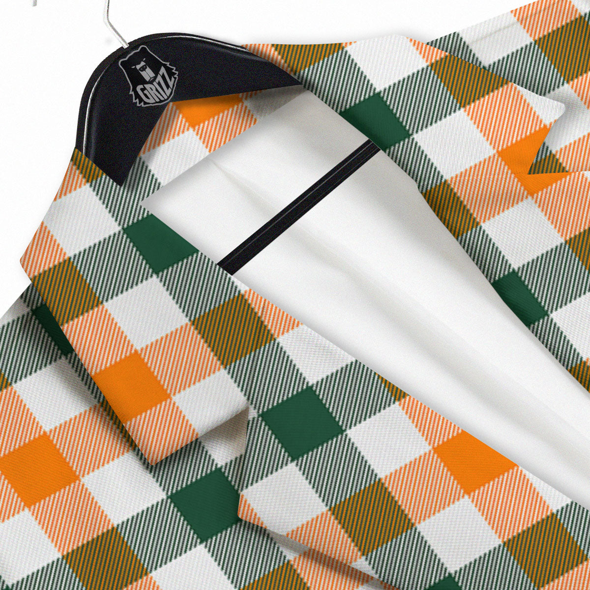 Buffalo Check St. Patrick's Day Print Pattern Men's Sport Coat-grizzshop