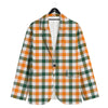 Buffalo Check St. Patrick's Day Print Pattern Men's Sport Coat-grizzshop