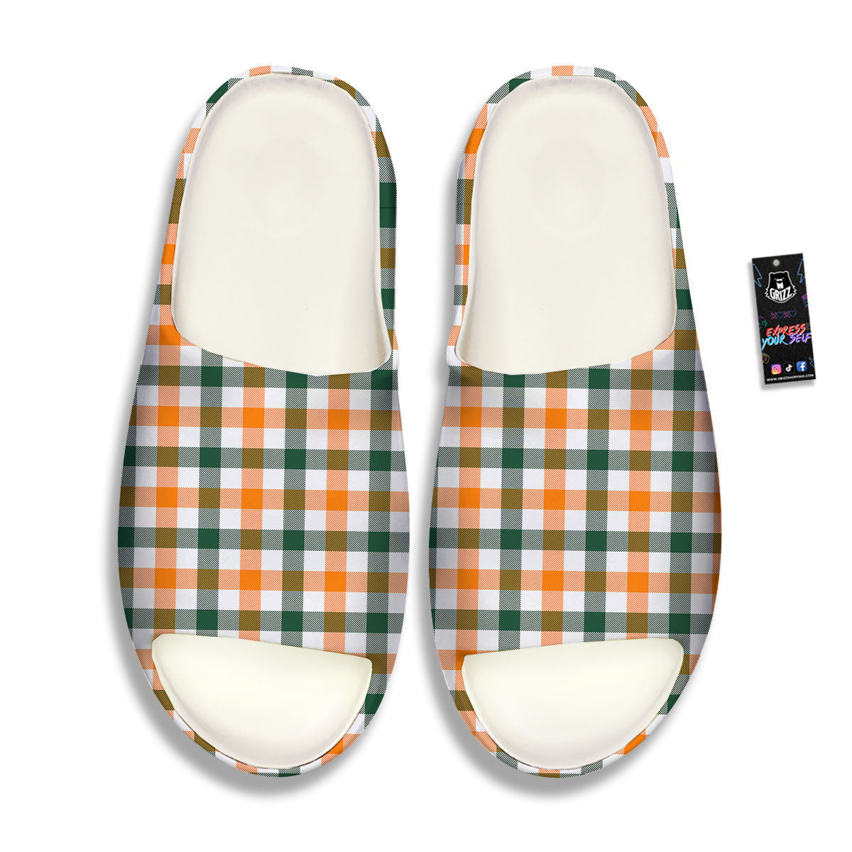 Buffalo Check St. Patrick's Day Print Pattern Sandals-grizzshop