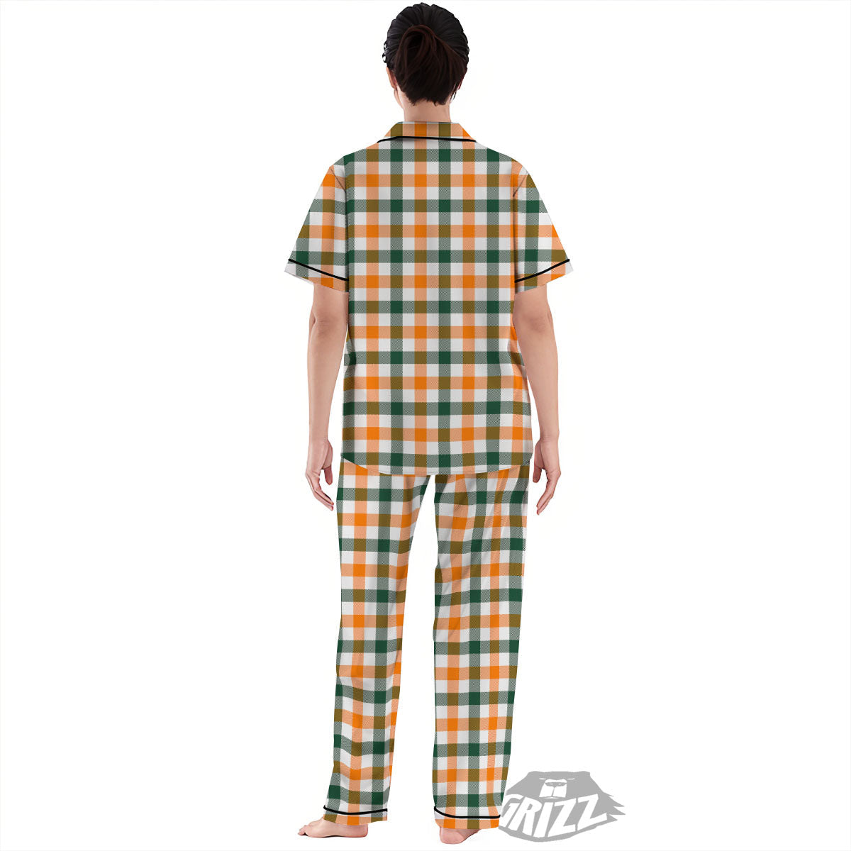 Buffalo Check St. Patrick's Day Print Pattern Women's Pajamas Set-grizzshop