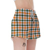 Buffalo Check St. Patrick's Day Print Pattern Women's Shorts-grizzshop