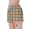 Buffalo Check St. Patrick's Day Print Pattern Women's Shorts-grizzshop