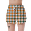 Buffalo Check St. Patrick's Day Print Pattern Women's Shorts-grizzshop