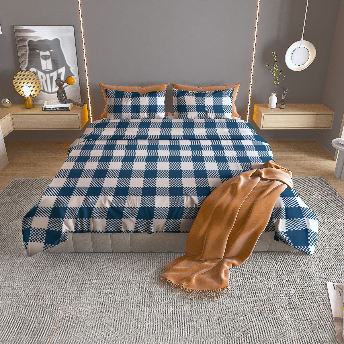 Cancer Sign Black And Gold Print Duvet Cover Bedding Set