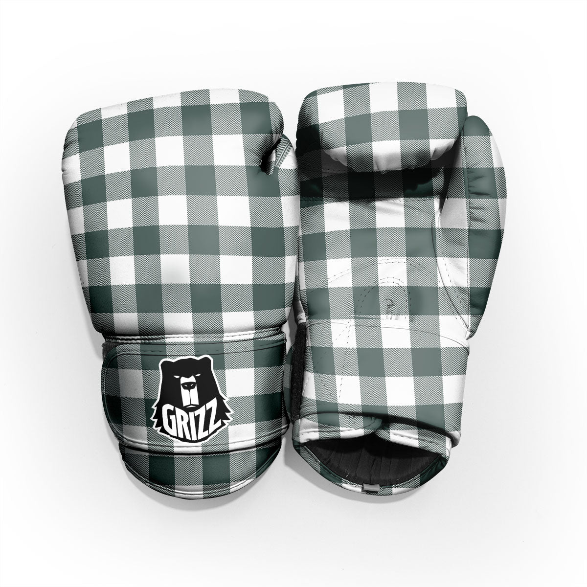 Buffalo Check White And Green Print Pro Boxing Glove