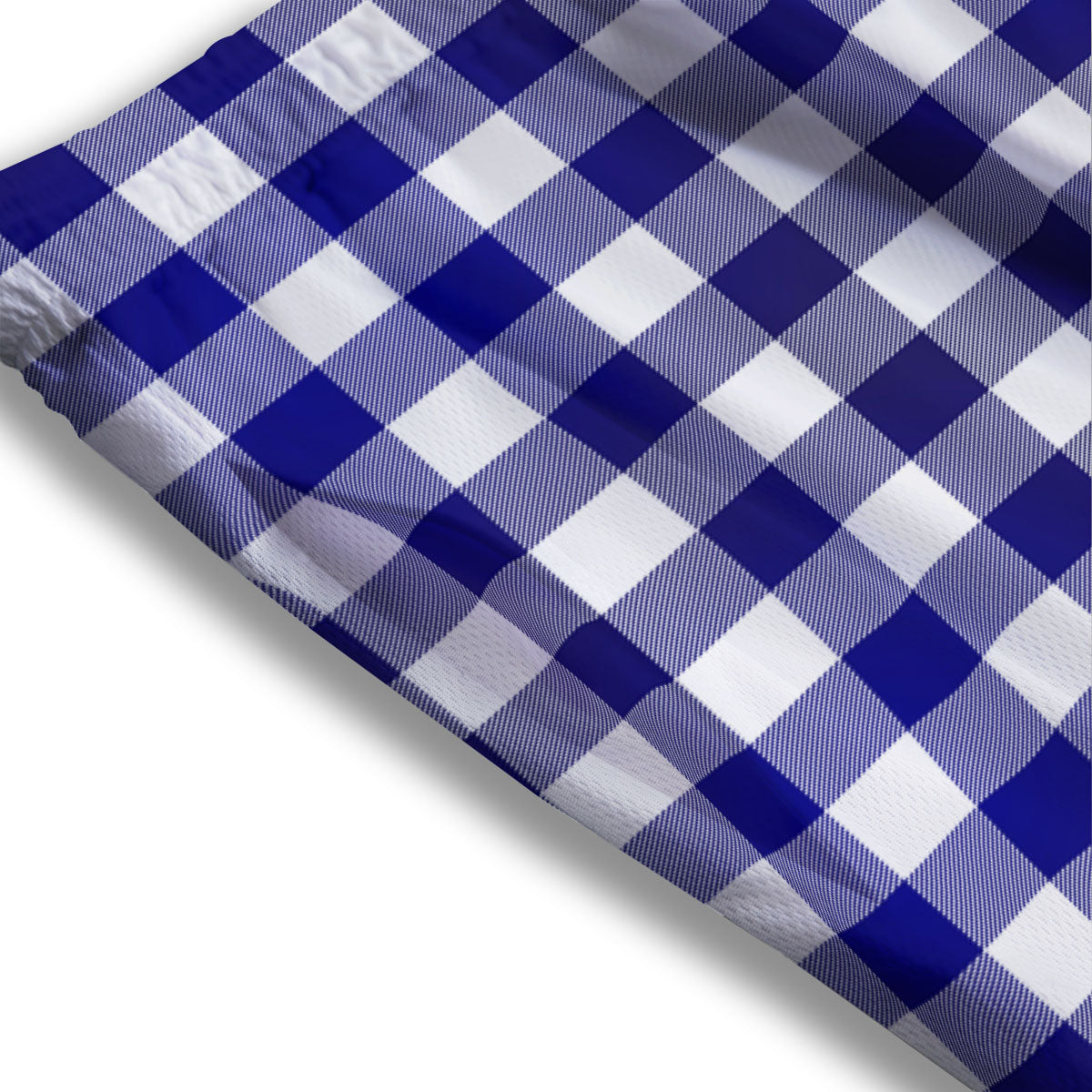 Buffalo Check White And Navy Print Mesh Shorts