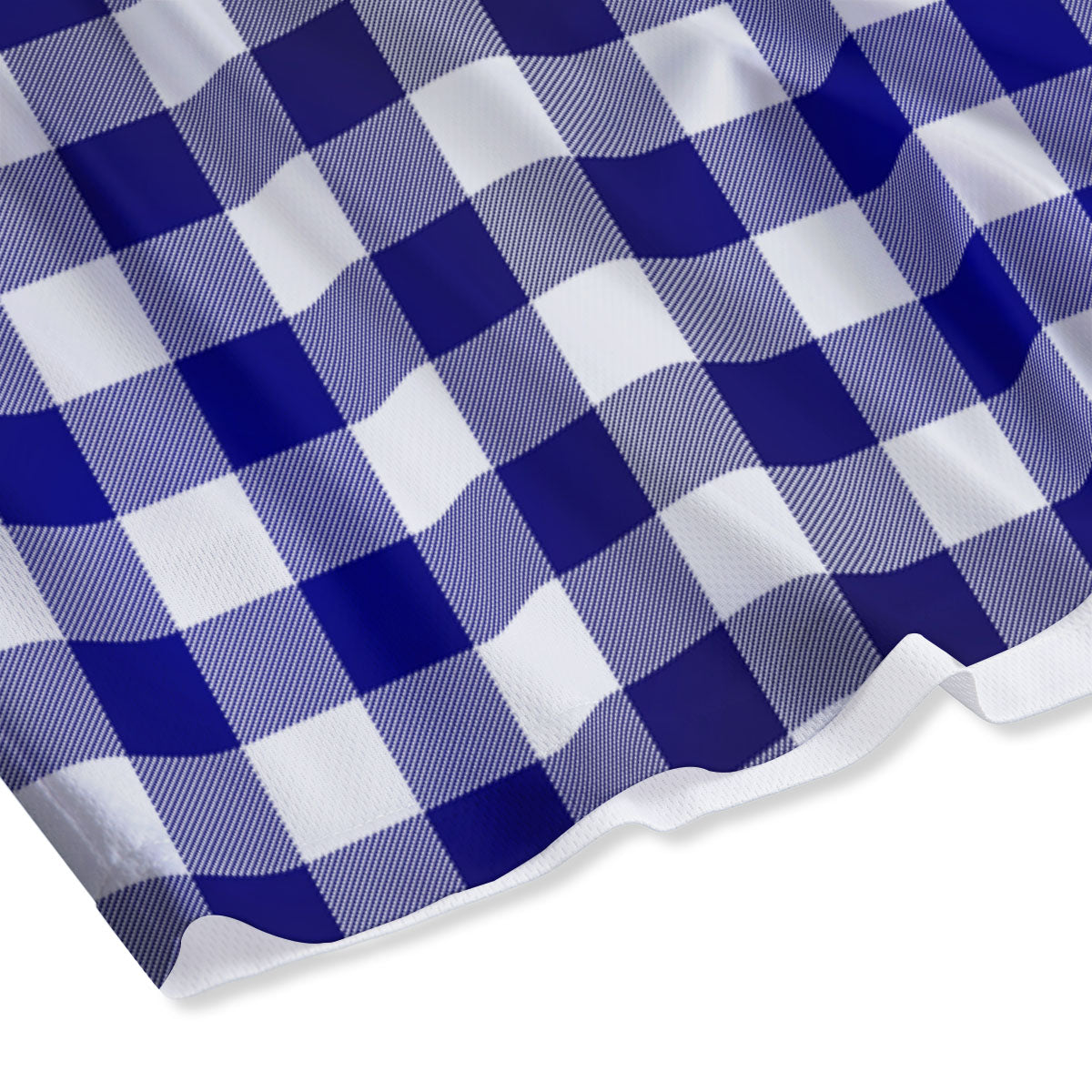 Buffalo Check White And Navy Print Mesh Shorts