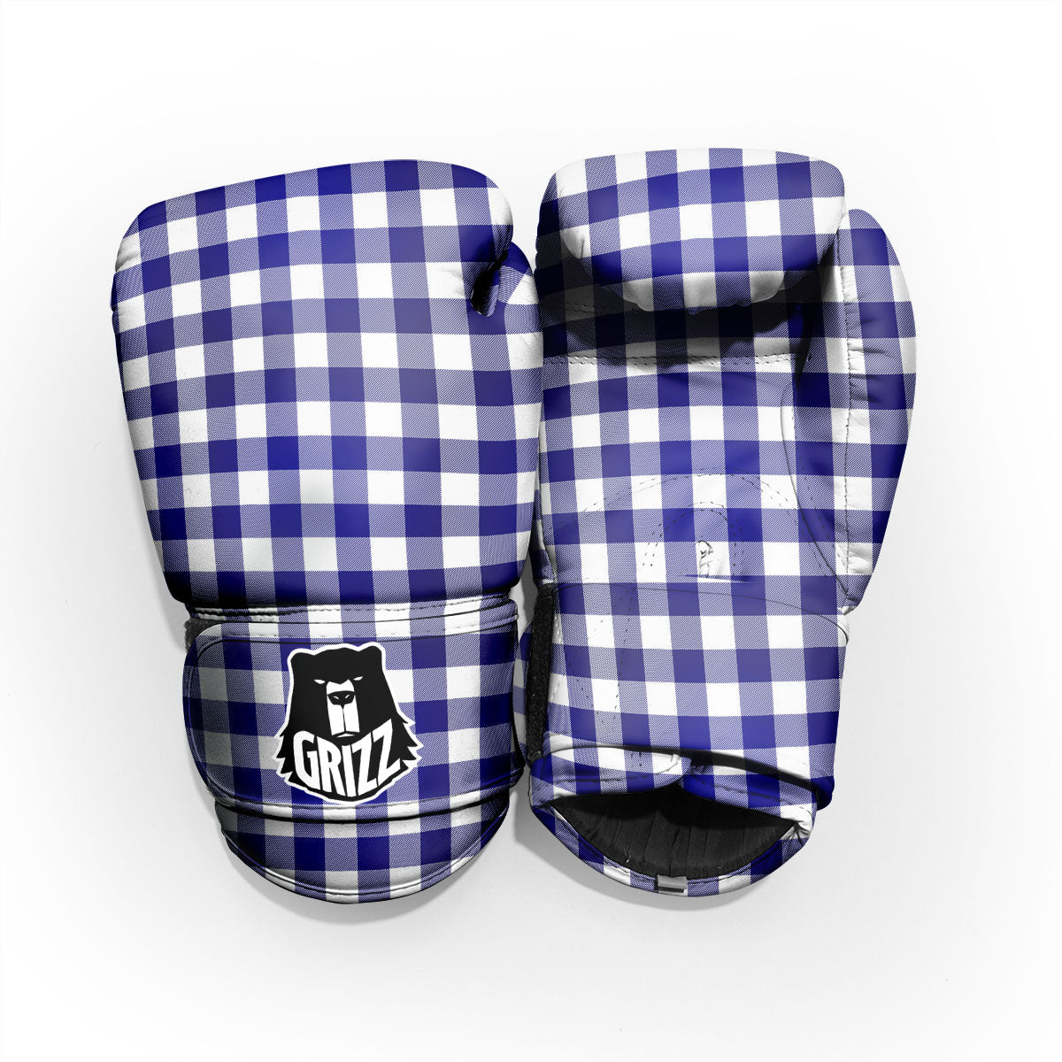 Buffalo Check White And Navy Print Pro Boxing Glove
