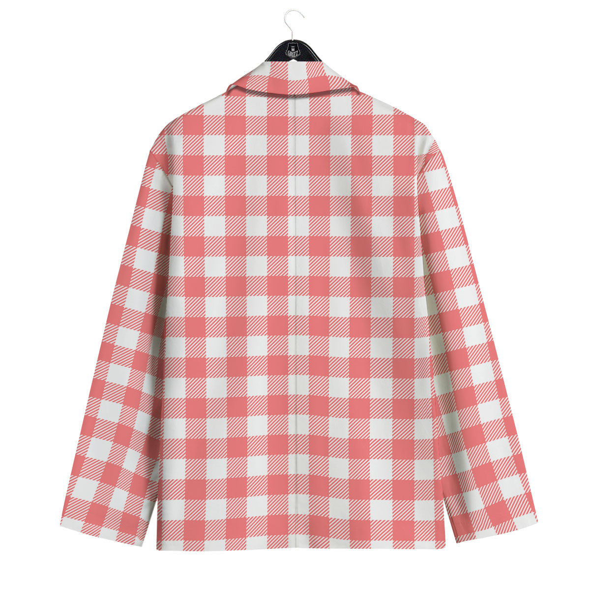 Buffalo Check White And Pink Print Men's Sport Coat-grizzshop