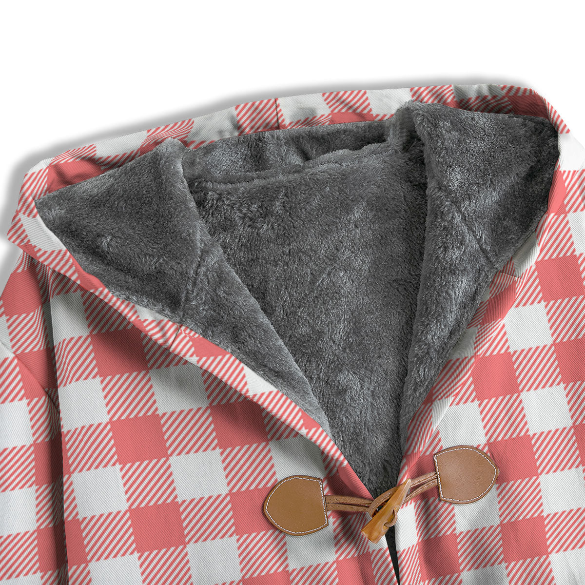 Buffalo Check White And Pink Print Men's Windbreaker Jacket-grizzshop