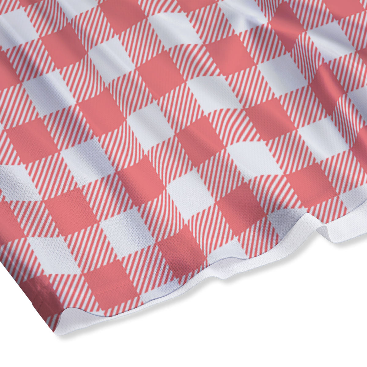 Buffalo Check White And Pink Print Mesh Shorts