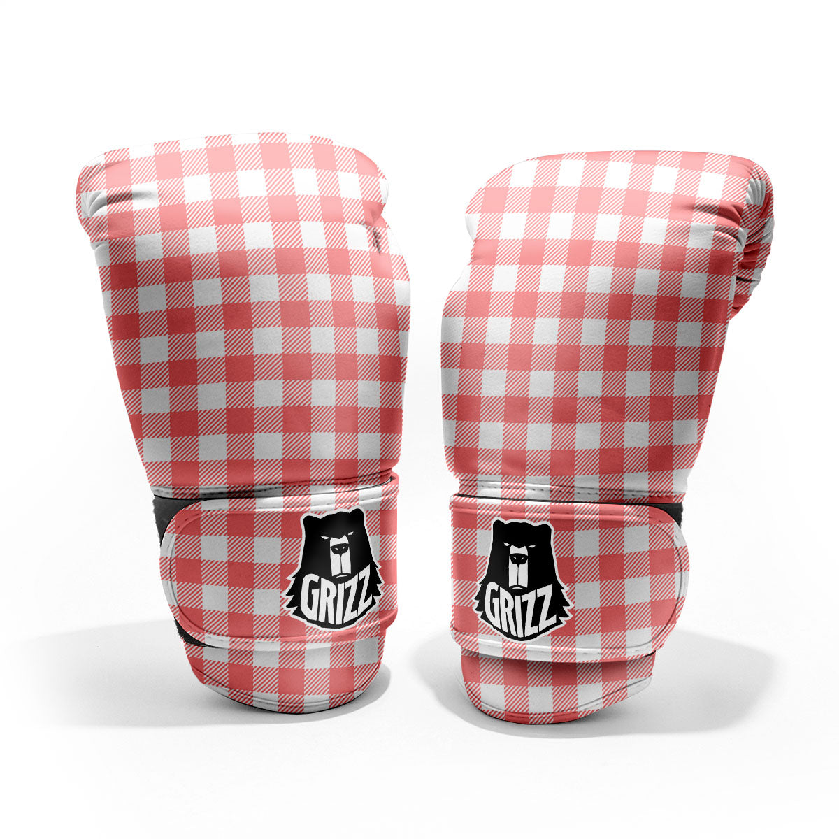 Buffalo Check White And Pink Print Pro Boxing Glove