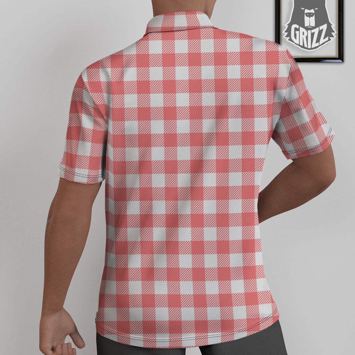 Buffalo Check White And Pink Print Untucked Shirts-grizzshop