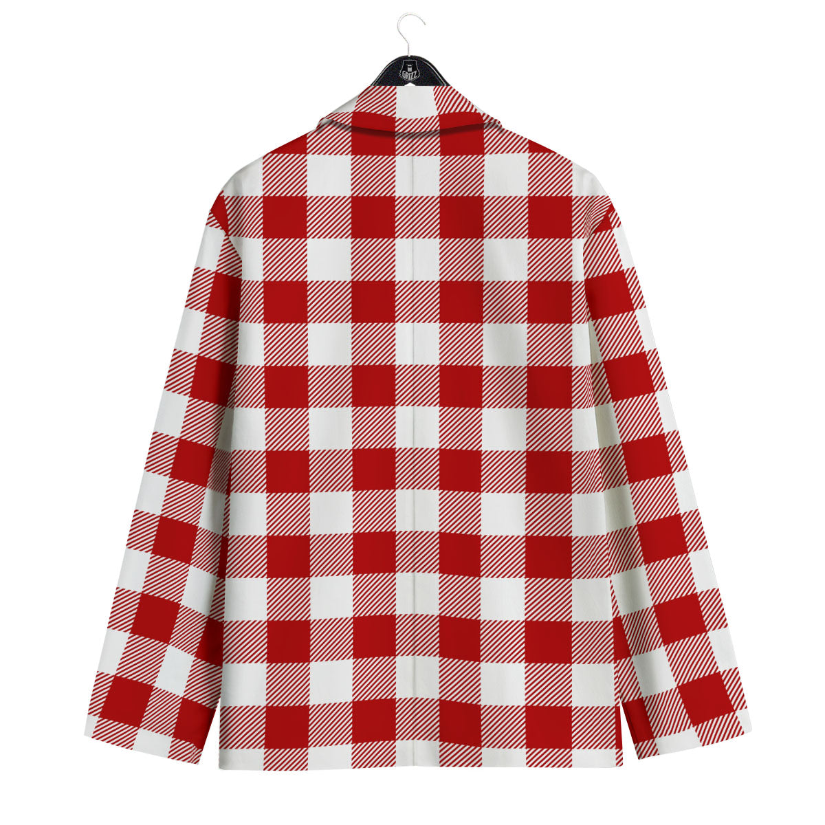 Buffalo Check White And Red Print Men's Sport Coat-grizzshop