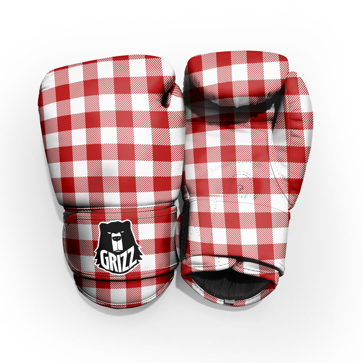 Buffalo Check White And Red Print Pro Boxing Glove