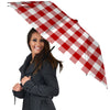 Buffalo Check White And Red Print Umbrella-grizzshop