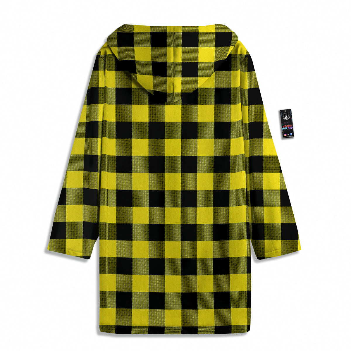 Buffalo Check Yellow And Black Print Pattern Men's Windbreaker Jacket-grizzshop