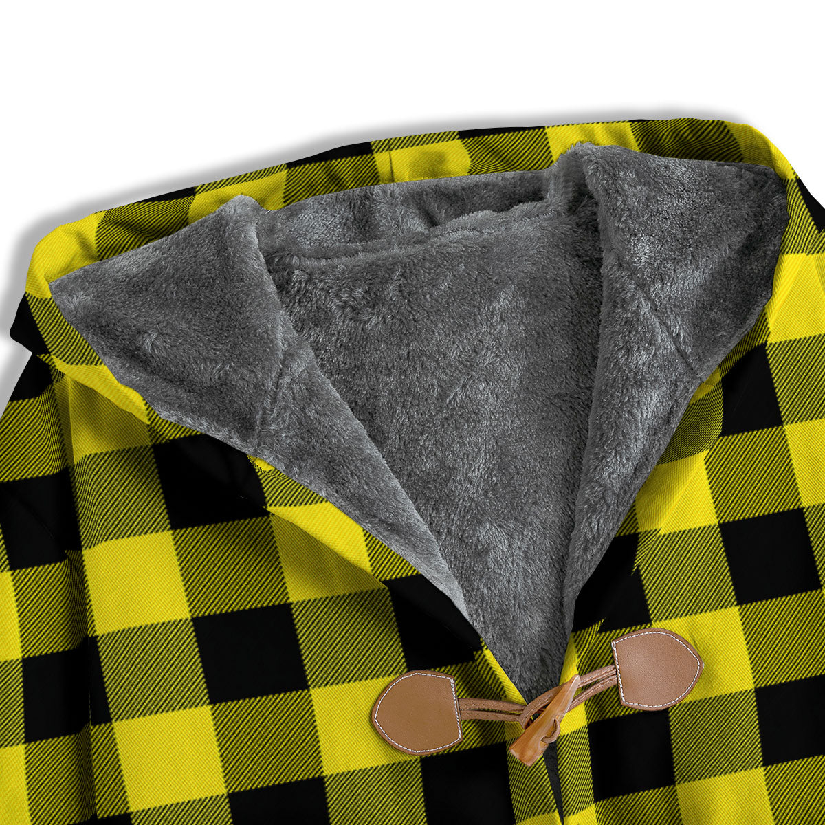 Buffalo Check Yellow And Black Print Pattern Men's Windbreaker Jacket-grizzshop