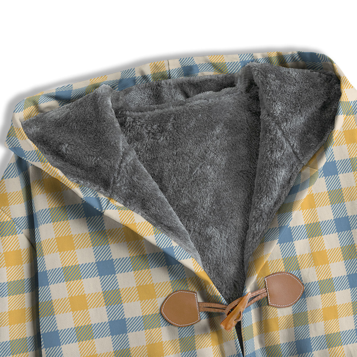 Buffalo Check Yellow And Blue Print Men's Windbreaker Jacket-grizzshop