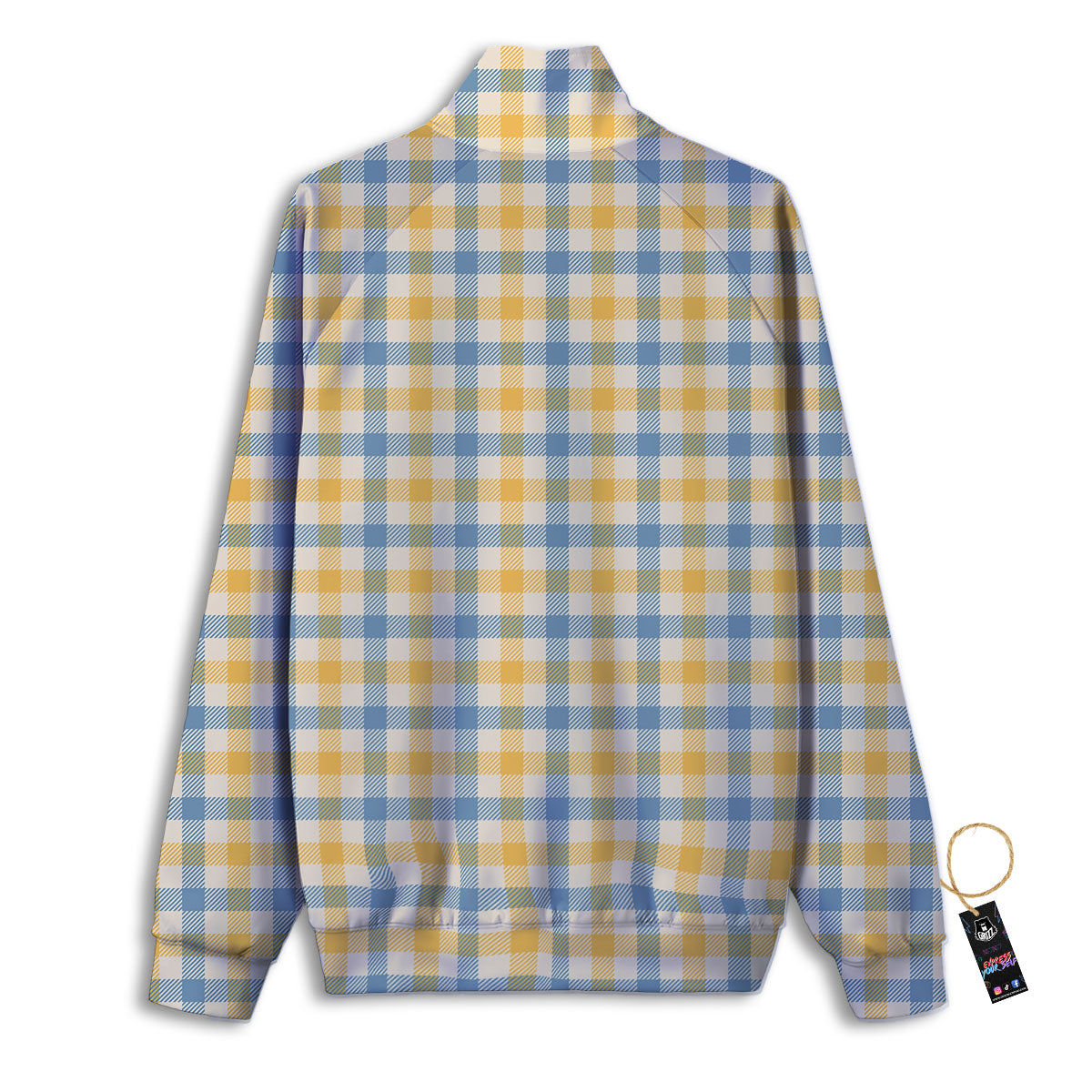 Buffalo Check Yellow And Blue Print Track Jacket-grizzshop