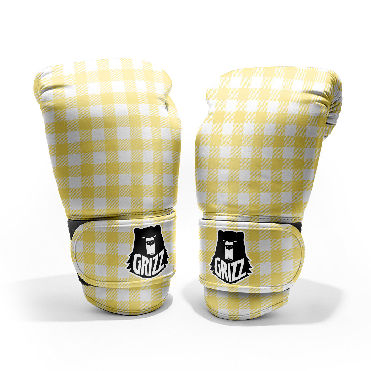 Buffalo Check Yellow And White Print Pro Boxing Glove