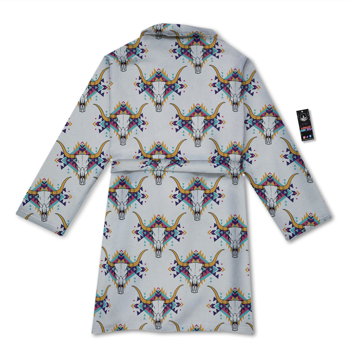 Buffalo Native Print Pattern Bathrobe-grizzshop