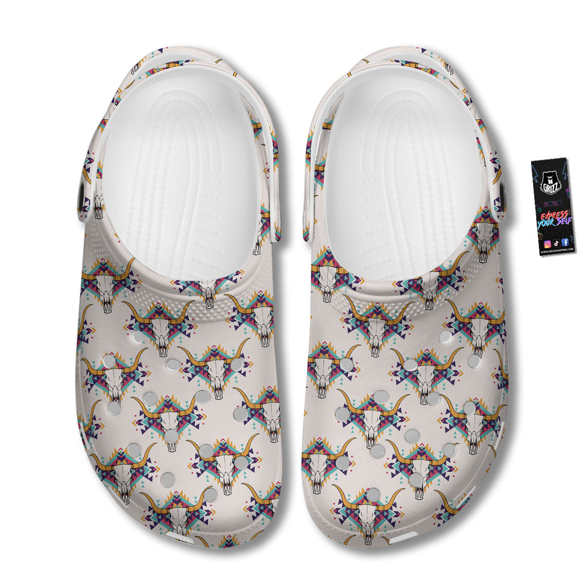 Buffalo Native Print Pattern Clog-grizzshop