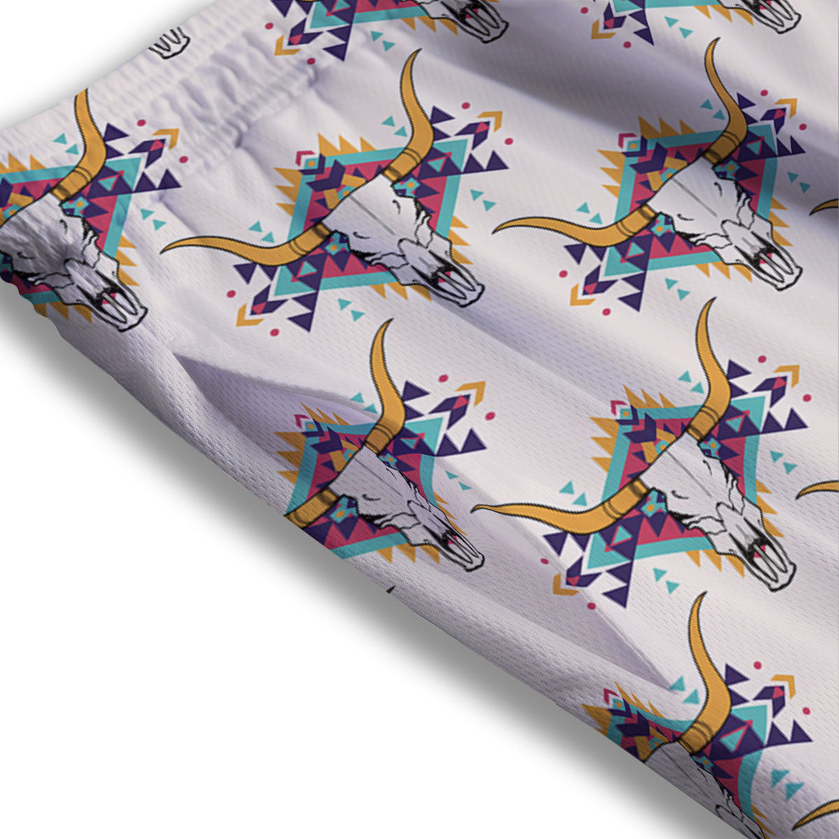 Buffalo Native Print Pattern Mesh Shorts-grizzshop
