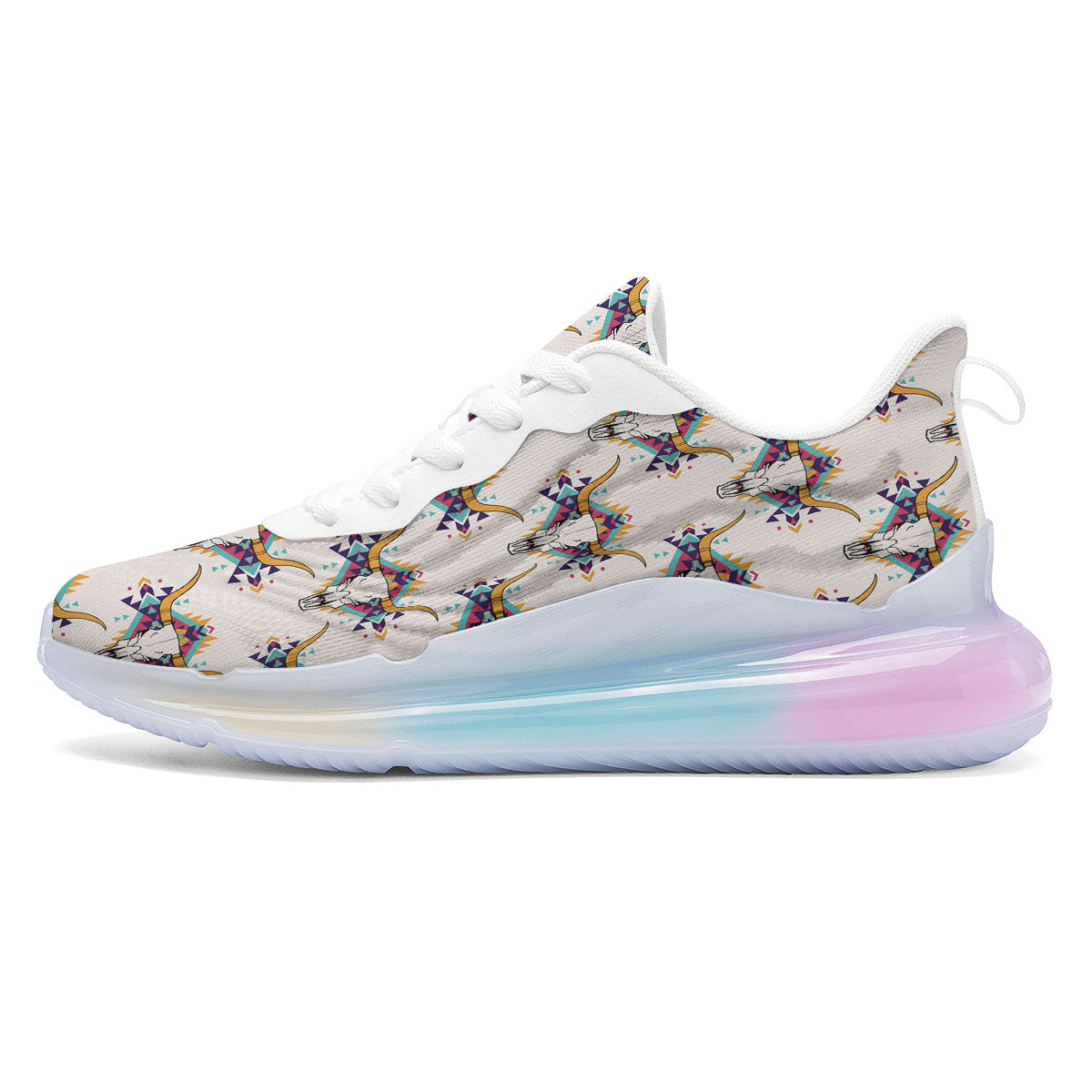 Buffalo Native Print Pattern Running Sneakers-grizzshop