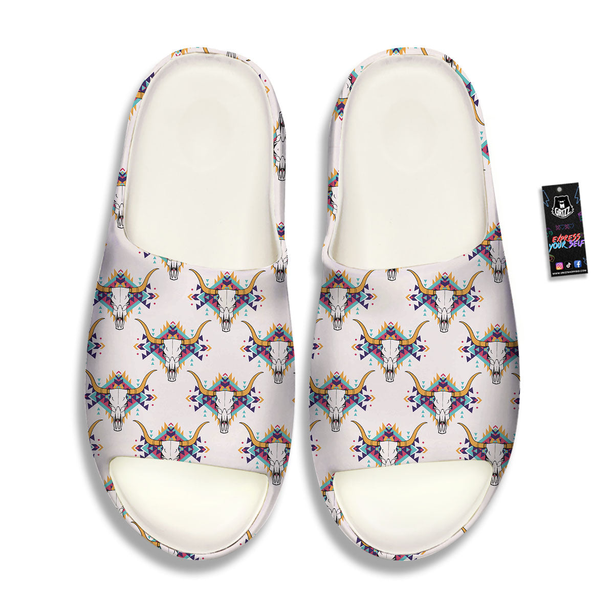 Buffalo Native Print Pattern Sandals-grizzshop