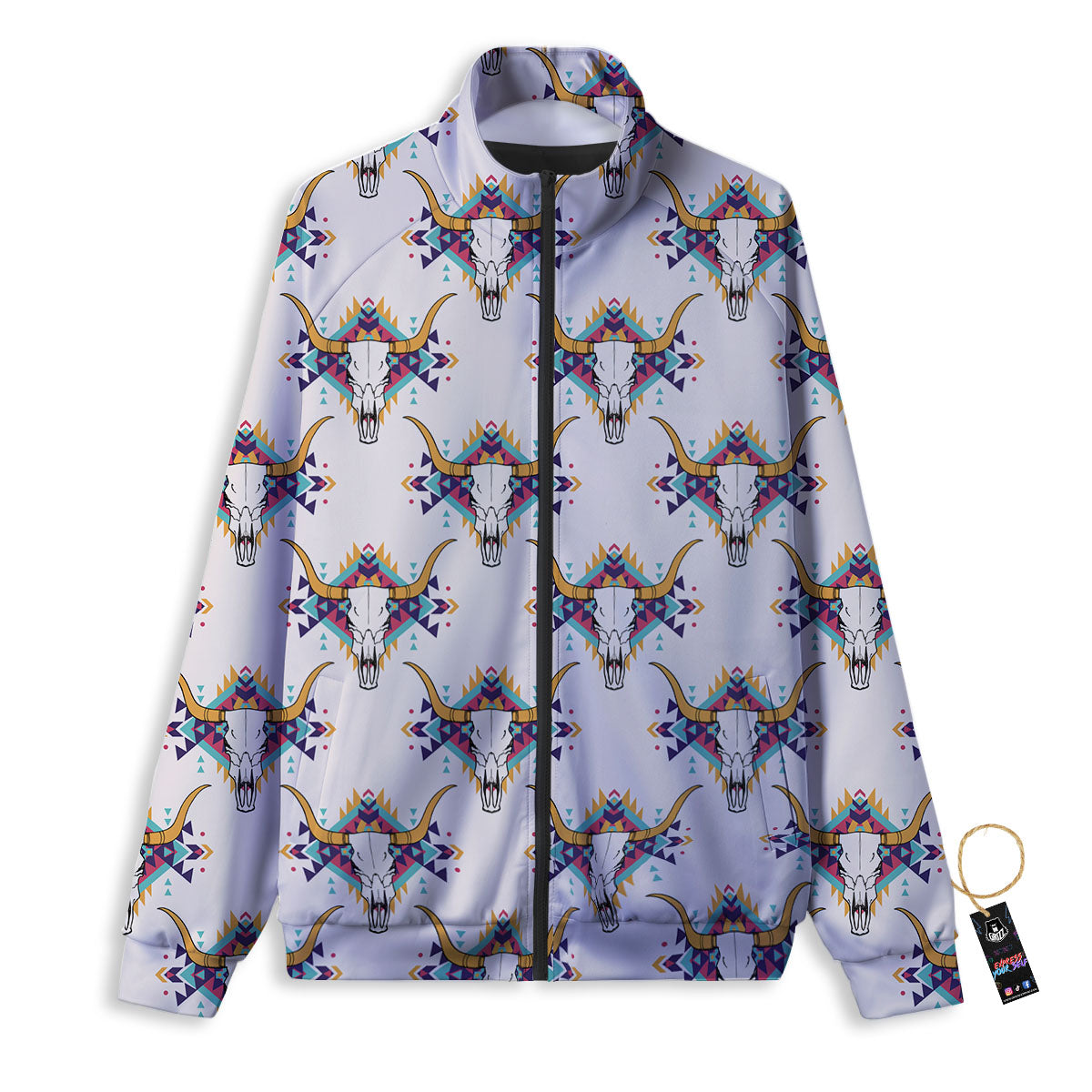 Buffalo Native Print Pattern Track Jacket-grizzshop